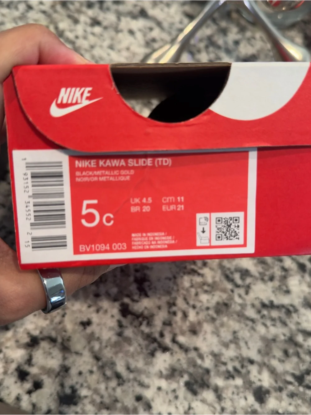 NWT - Nike Kids' Black Slides